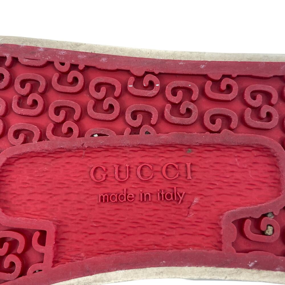 Gucci GG 1977 Tennis Sneakers Lace Up Beige Ebony Original Men Size 9/ 9.5 - Picture 10 of 14